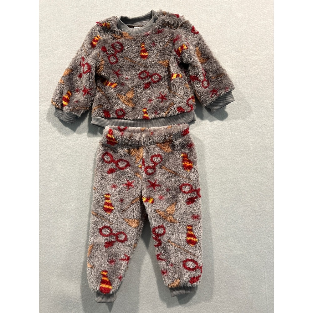 Harry Potter Wizarding World Toddler Gray Fleece Pajama Set 18M FL2326050RY